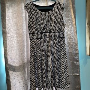 Black and white business casual dress